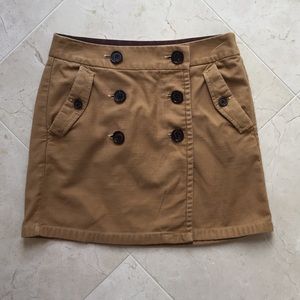 Khaki button up skirt
